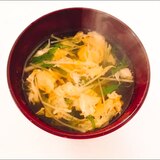 すぐ出来ちゃう♬ 水菜と卵のスープ